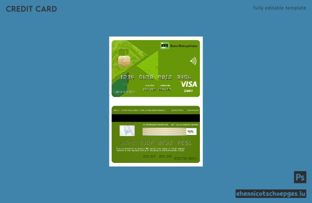 Beispielvorschau der Visa-Karte der Cuba Metropolitano Bank